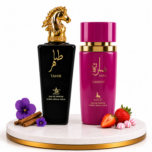 Комплект от 2 ориенталски парфюма (1х Мъжки + 1х Дамски) – 100 ml - Tahir + Sara Candy