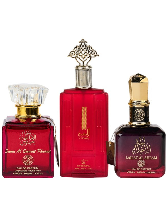 Комплект от 3 дамски ориенталски парфюма - Sama Al Emarat + Al Khaleej + Lailat Al Ahlam 