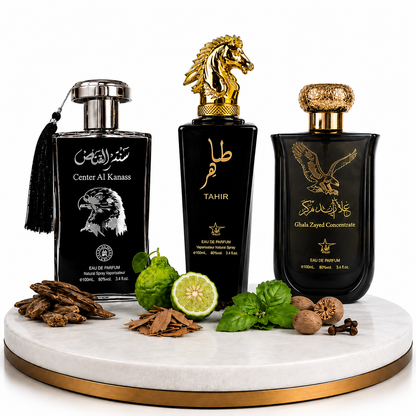 Комплект от 3 мъжки ориенталски парфюма 100ML - Center Al Kanass + Tahir + Ghala Zayed