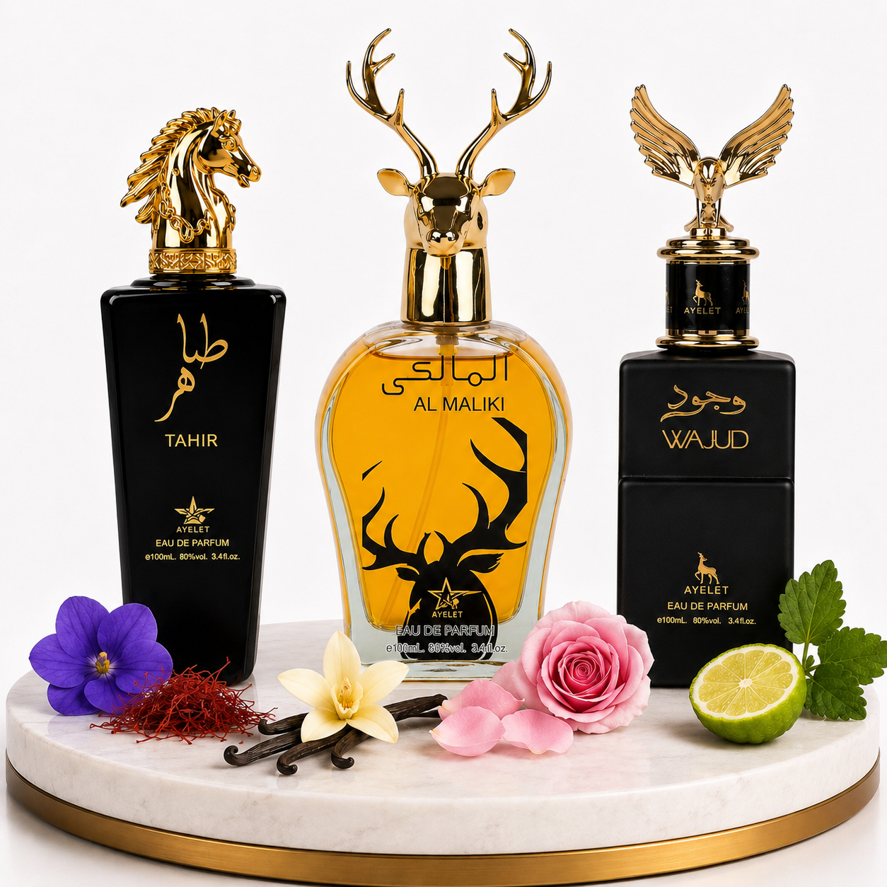 Комплект от 3 мъжки ориенталски парфюма 100ML - Maliki + Tahir + Wajud