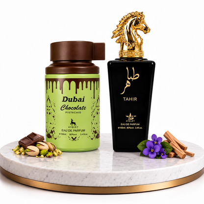 Комплект от 2 мъжки ориенталски парфюма 100ML - Dubai Chocolate + Tahir
