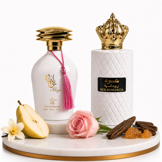 Комплект от 2 дамски ориенталски парфюма 100ML - Aliya + Oud Romancia