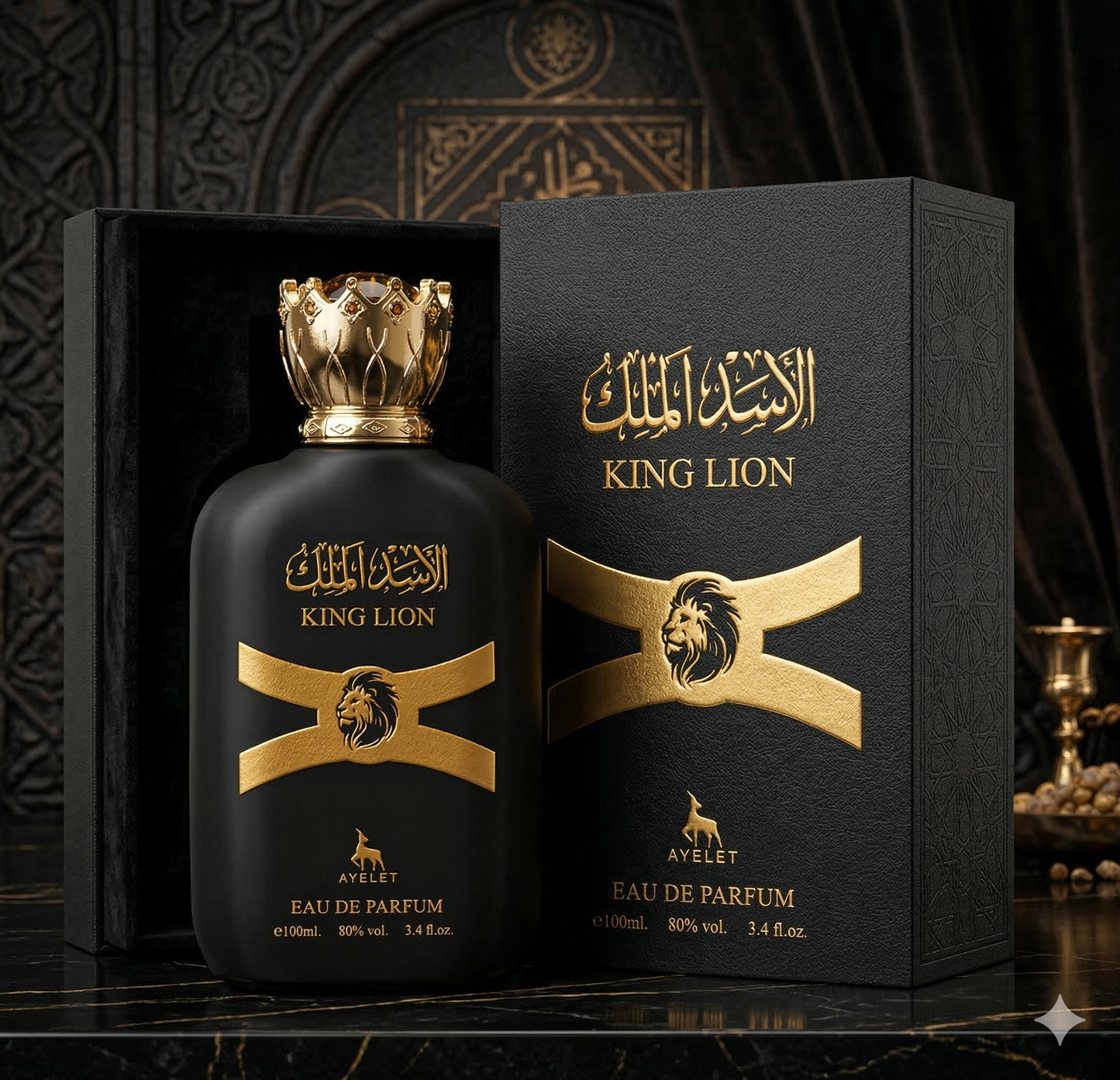 Комплект от 4 арабски мъжки парфюма 100ML - Tahir + King Lion + Ghala Zayed + Malik Al Lail