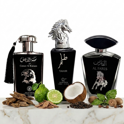 Комплект от 3 мъжки ориенталски парфюма 100ML - Center Al Kanass + Tahir + Al Fares