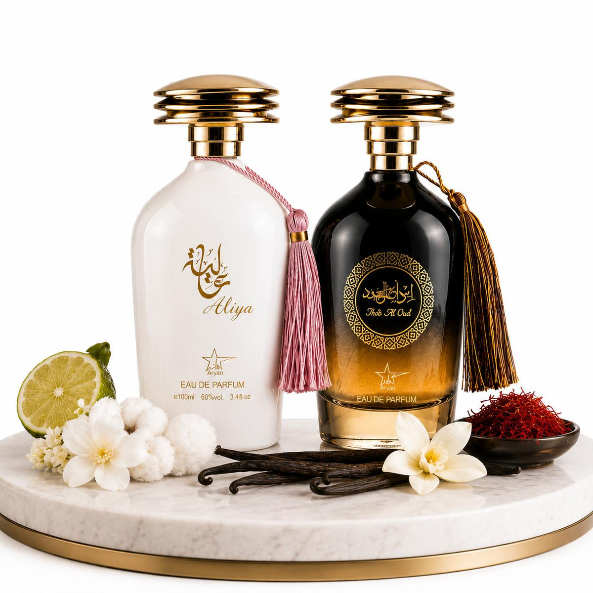 Комплект от 2 ориенталски парфюма (1х Мъжки + 1х Дамски) – 100 ml - Aliya + Ibda Oud