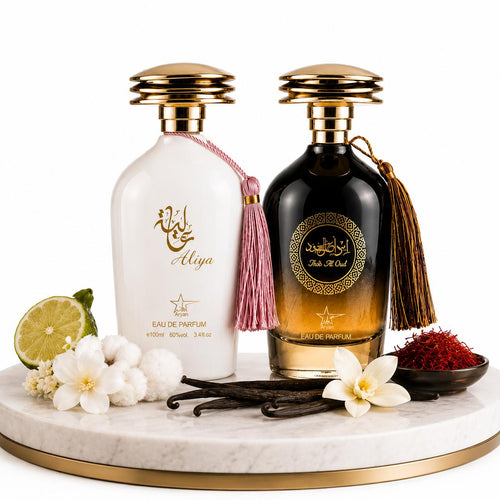 Комплект от 2 ориенталски парфюма (1х Мъжки + 1х Дамски) – 100 ml - Aliya + Ibda Oud