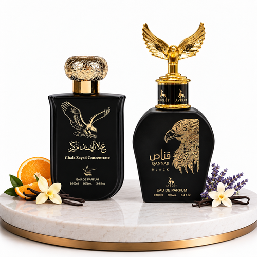Комплект от 2 мъжки ориенталски парфюма 100ML - Ghala Zayed + Qannas Black