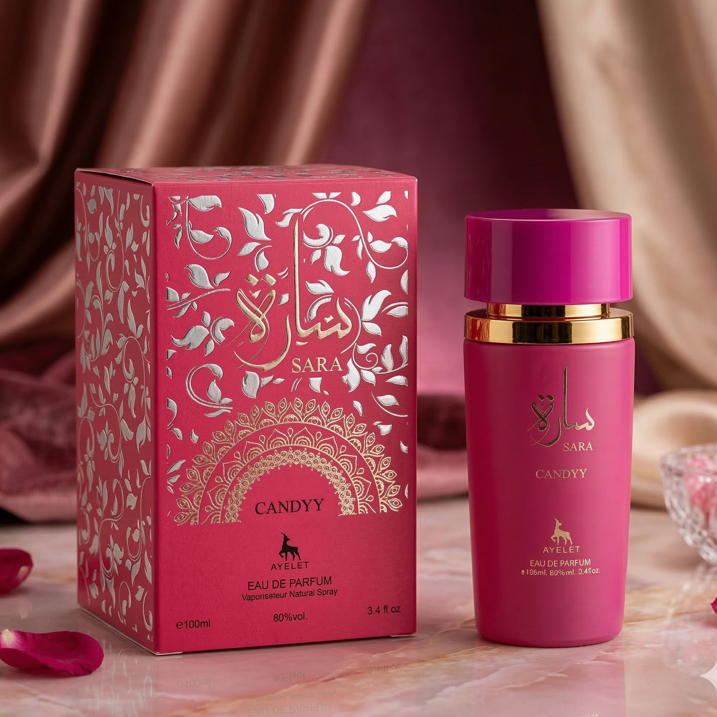 Комплект от 4 арабски парфюма (2х Мъжки + 2х Дамски) 100ML  - Sara Candy + Apollo Mane + Apollo Mane + Sara Pink